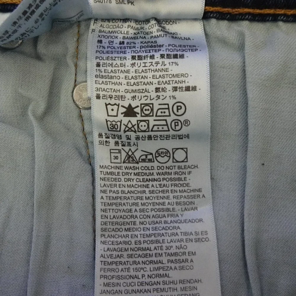 Levi's 502 Taper Jeans Big Men's Size 48x34 Blue Stretch Denim Regular Fit
